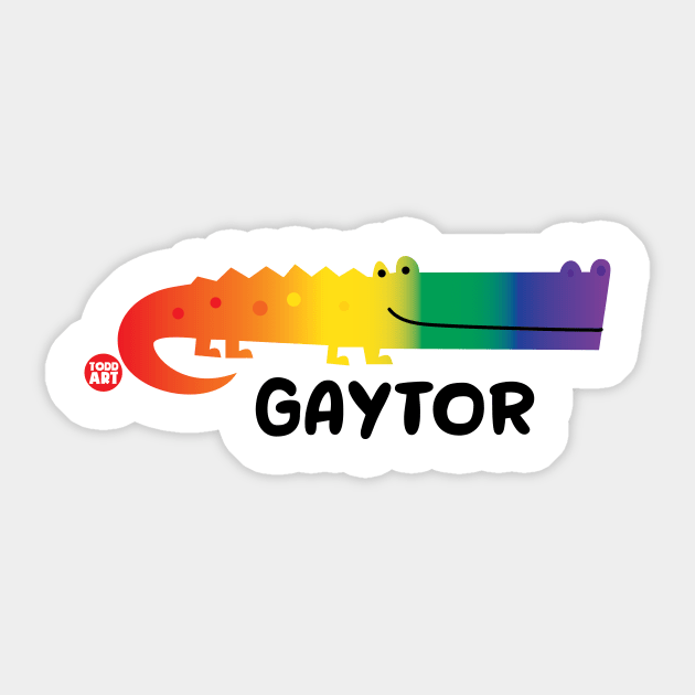 gaytor gator Sticker by toddgoldmanart